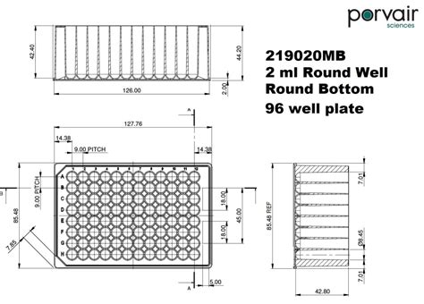 96 Well 2 Ml Round U Bottom Deep Well Plate Porvair Sciences