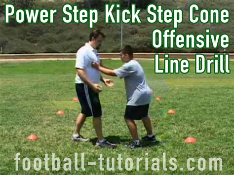 Power Step Kick Step Cone Offensive Line Drill Football Tutorials