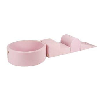 Set De Mousse Beige Balles Rose Pastel P Che Or Maisons Du Monde