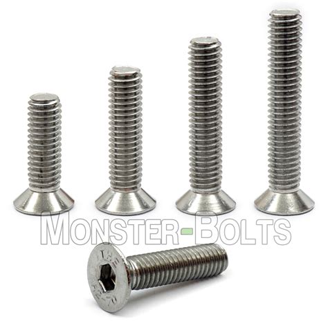 M8 Flat Head Socket Cap Screws Stainless Steel ”‚sold By Monsterbolts