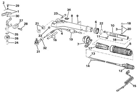 Hp Evinrude Boat Motor Throttle Control Assembly Diagram