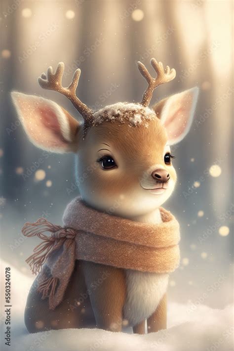 Cute Baby Reindeer Animal