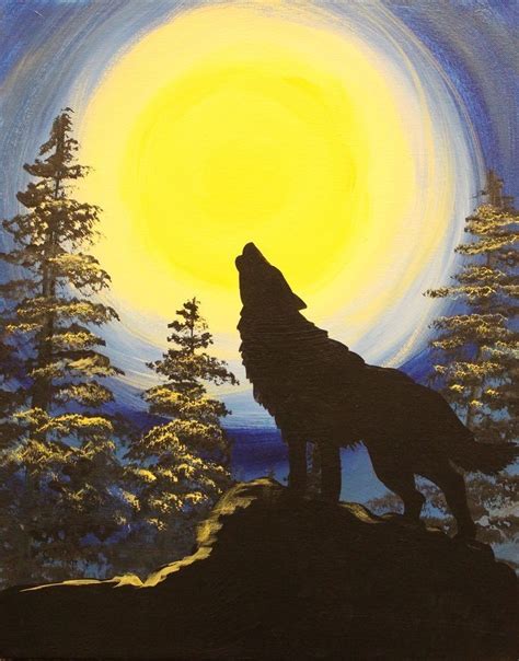 Pin By Sandra Dondero On Native Wolf Canvas Painting Silhouette