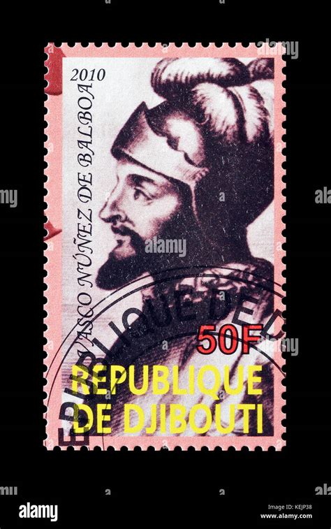 Cancelled Postage Stamp Printed By Djibouti That Shows Nunez De