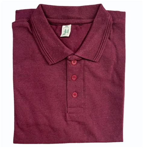 Plain Maroon Cotton Polo Neck T Shirt At Rs Piece Cotton Polo