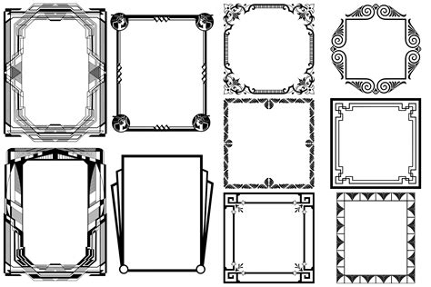 Art Deco Nouveau Frames Vector Ai Eps Png By Me And Ameli Thehungryjpeg