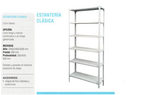 Estanteria Clasica Equipamientos Caleta Olivia