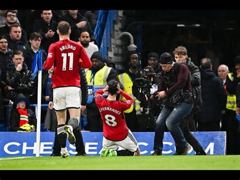 Bruno Fernandes Equalizer Goal Vs Chelsea Reaction Youtube