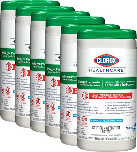 Cloroxpro Clorox Healthcare Hydrogen Peroxide Cleaner Disinfectant Wipes 95 Count Multi Pack