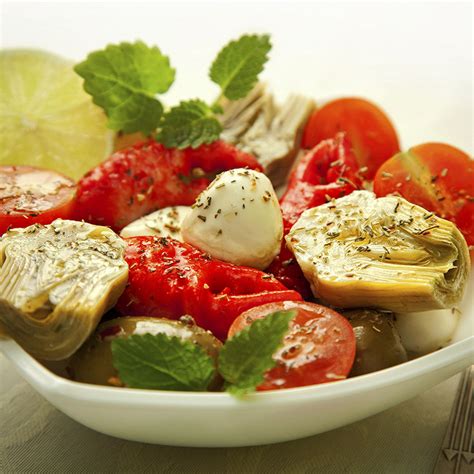 Recette Salade D’artichaut De Tomates Et De Mozzarella