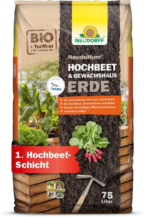 Neudorff NeudoHum Hochbeet GewächshausErde Torffreie Bio Erde für