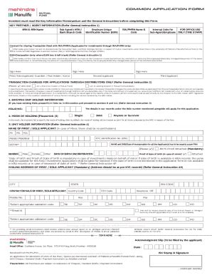 Fillable Online Key Information Memorandum Kim And Common Fax