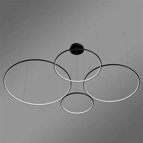 Nowoczesna lampa wisząca Led Orbit S No 4 120cm czarna sterowana