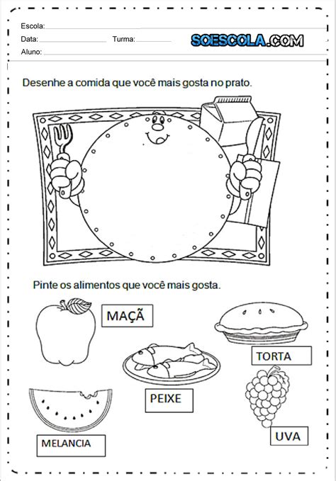 Atividades De Ciencias Ano Alimenta O Saudavel Braincp