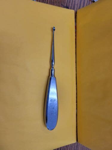 Used Stille 20502 4 Bone Curette Sharp Oval 4 Mm 185 Cm 725 In