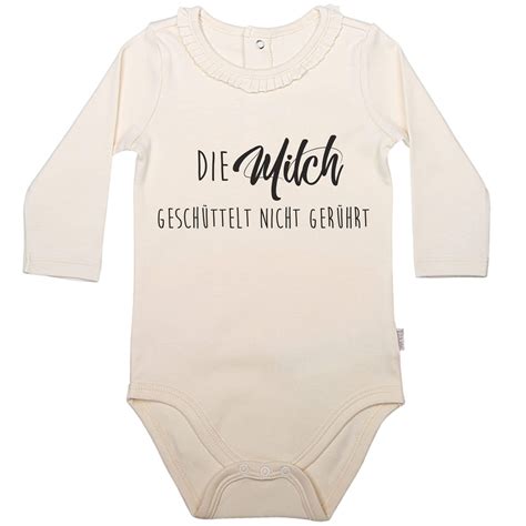 Baby Body Langarm Elegant Spruch Milch Gesch Ttelt Baby Body Bedruckt