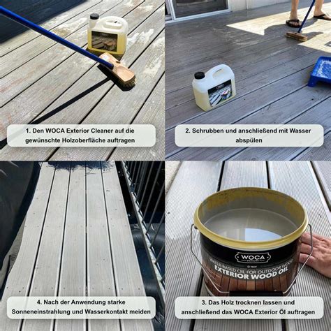 WOCA Exterior Wood Öl Terrassenöl grau Exterior Oil Außenholzöl