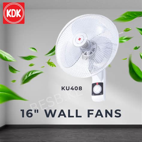 KDK KU408 16 WALL FANS Kipas Dinding Energy Saving White 壁挂电风扇