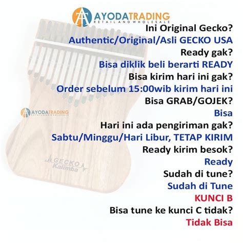 Jual Tradisional Musik Alat Paket Authentic Gecko Kalimba K17cap Alat