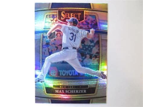 2022 Panini Select Baseball Max Scherzer Concourse Silver Prizm Card