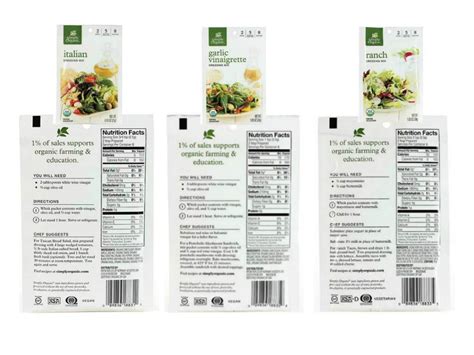 Simply Organic Salad Dressing Variety Pack (Set of 6 Individual Packets: 2 Itali - Jam, Jelly ...