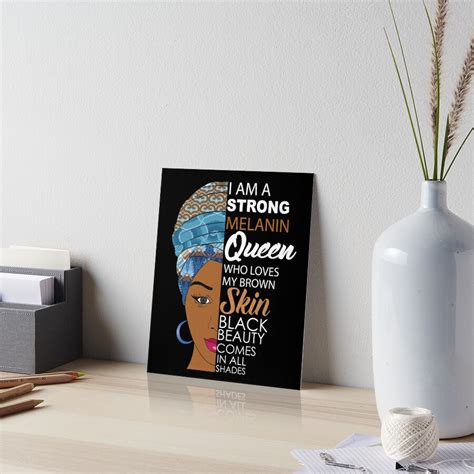 Strong Black Melanin Queen Art Board Print For Sale By Blackartmatters Redbubble