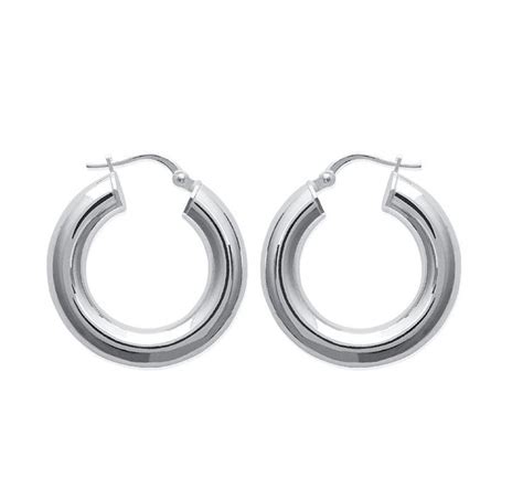 Boucles D Oreilles Cr Oles Paisses En Argent Boucles Boucle D