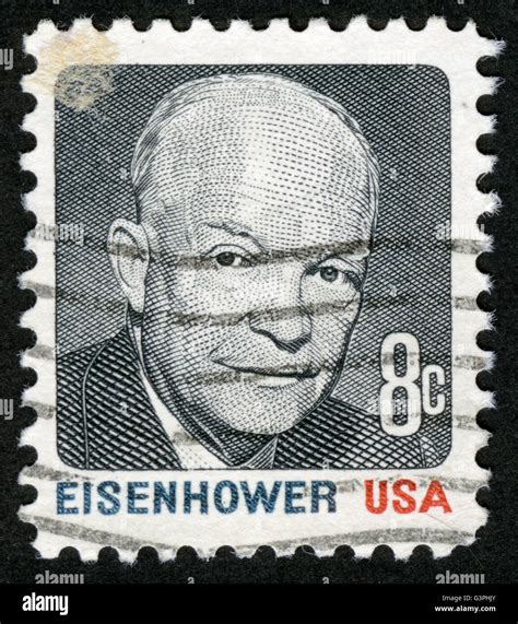 Us postage stamp dwight eisenhower fotografías e imágenes de alta