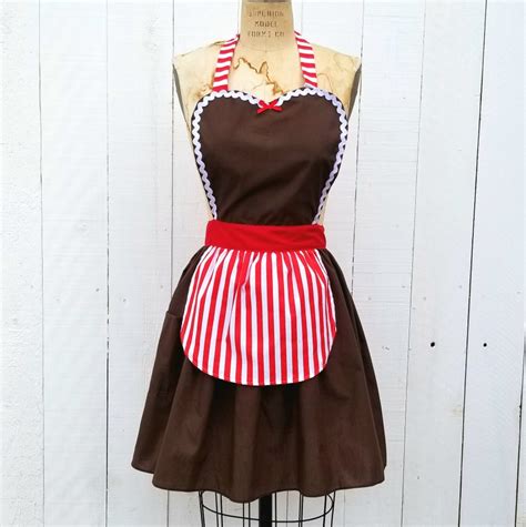 Christmas Apron Gingerbread Apron Women And Girls Apron Etsy