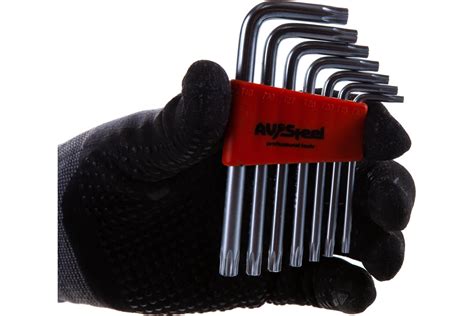 Набор ключей Г-образных TORX с отверстием TH10-TH40 7 предметов AV ...