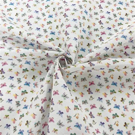 Floral Butterfly Panama Polycotton The Cheap Shop Tiptree