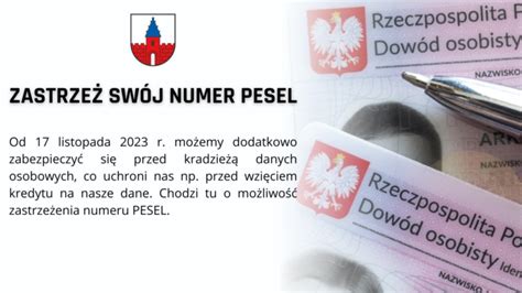 Chroń swoje dane osobowe zastrzeż numer PESEL Portal informacyjny