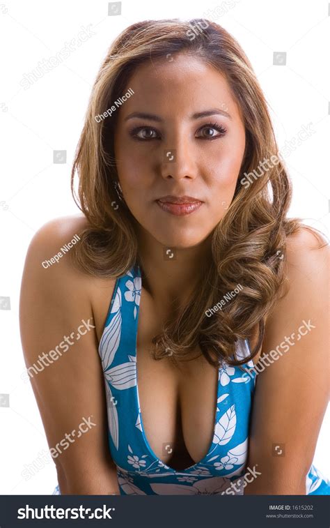 Brunette White Background Stock Photo Shutterstock
