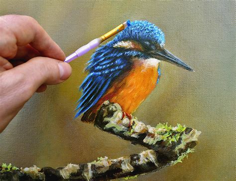 Kingfisher Painting Kingfisher Painting Wildlife Paintings Kingfisher