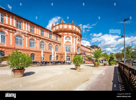 City Palace In Wiesbaden Biebrich Baroque Residence Of The Dukes Of Nassau With A Large Park In