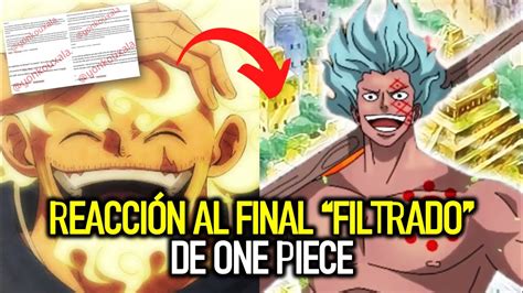 ODA ARRUINADO REACCIONANDO Al FINAL FILTRADO De ONE PIECE NO SOY