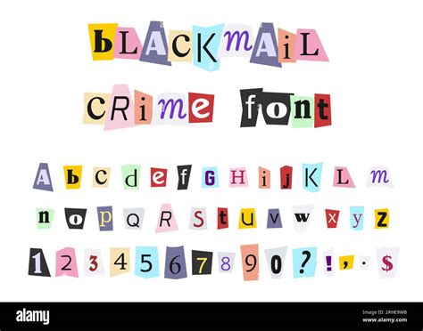 Blackmail Anonymous Demand Letter Newspaper Cutout Font Design Your