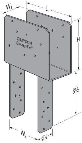 3 Pack Simpson Strong Tie ECCQ66SDS2 5 6X Beam 6X Post End Column Cap W