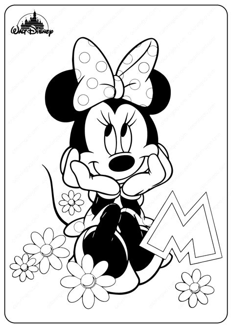 Minnie Mouse Coloring Pages Pdf Warehouse Of Ideas