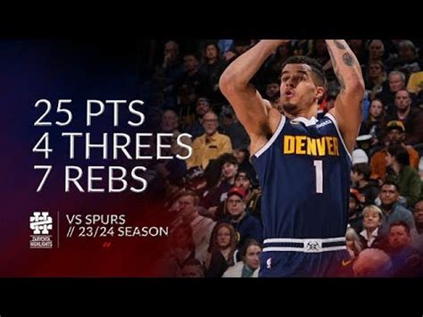 Michael Porter Jr Pts Threes Rebs Vs Spurs Season Youtube