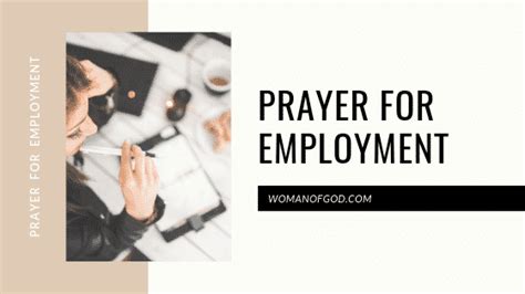 Prayer For Employment Prayers To Help Find A Job