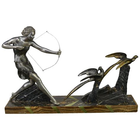 Classical Woman Sculpture By Just Andersen Disko Metal At Stdibs