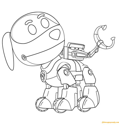 Robo Dog Paw Patrol Coloring Pages Printable for Free Download