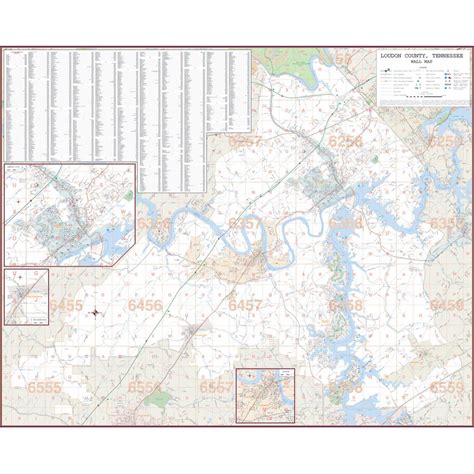 Loudon County, TN Wall Map by Kappa - The Map Shop