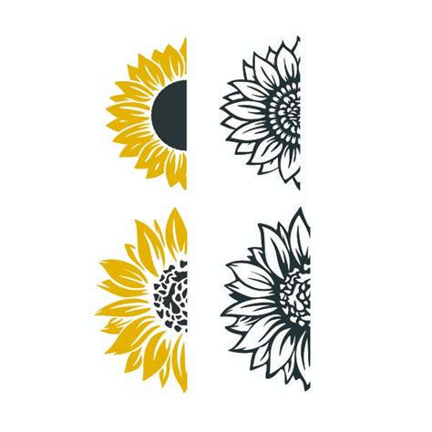 Sunflower Svg Cuttable Design Cricut Projects Vinyl Diy Cricut Cricut