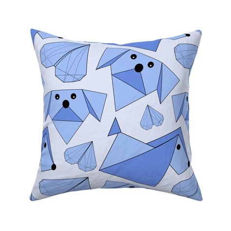 Blue Dog Wallpaper Fabric Spoonflower