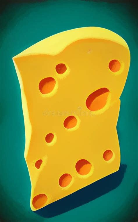 Cheese - Abstract Digital Art Stock Illustration - Illustration of holes, food: 253417669