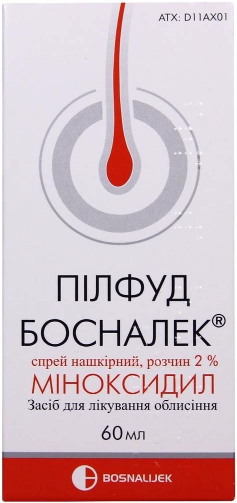 Аналоги препарату Пилфуд Босналек спрей від випадіння волосся 2%, 60 мл ...