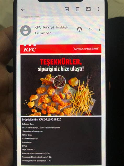 KFC Den Verdiğim Siparişim Şikayetvar