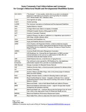 Fillable Online Some Commonly Used Abbreviations And Acronyms Fax Email